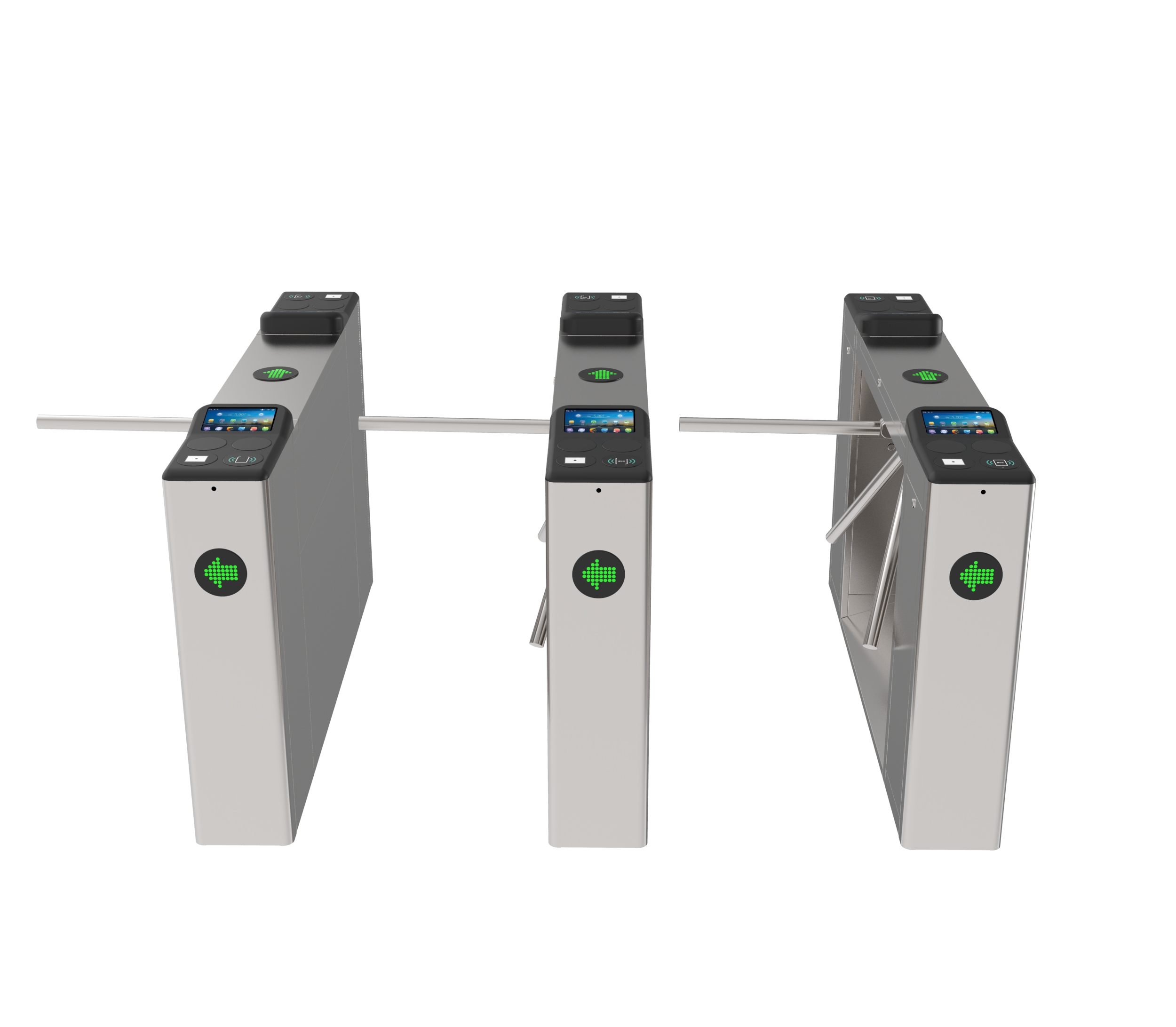 Cổng xoay 3 càng J181 – Tripod Turnstile tự động cho khu du lịch, khu vui chơi và hệ thống soát vé